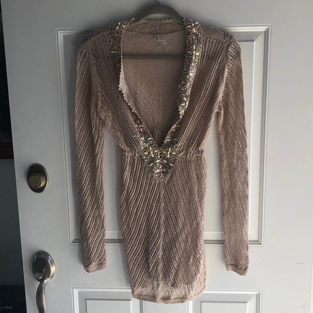 Victoria’s Secret small beaded taupe cover up